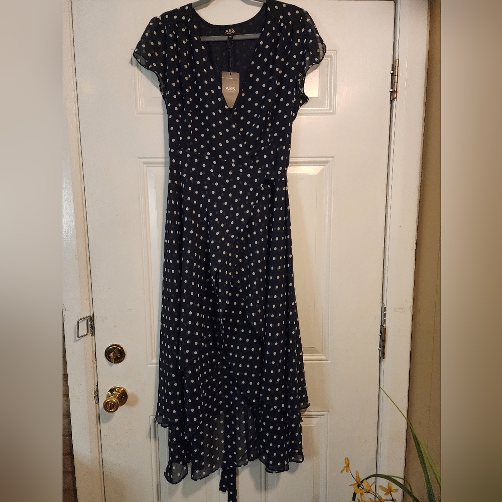 New ABS Collection Navy Polka Dot Dress - Picture 3 of 9